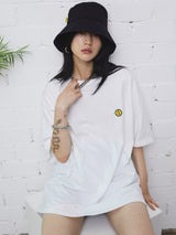 パッチオーバーサイズTシャツ/　[8/6 Pre order]SM:]E PATCH OVERSIZED T-SHIRT WHITE (6586884096118)