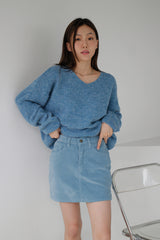 アルパカVネックニット / Alpaca V-neck Knit (6color)