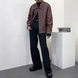 レザーピンタックジャケット/EV leather pin tuck jacket (3 colors)