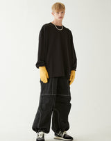 ドリームイズノーウェアオーバーサイズTシャツ/DREAM IS NOWHERE LS OVERSIZED T-SHIRT BLACK