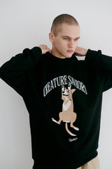 CS ラッキークルーネック / BSR2223FWPO070 CS LUCKY CREWNECK BLACK