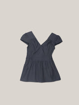 パフピンタックブラウス [ NAVY ]