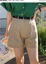 クラシックピンタックショートパンツ (3color)