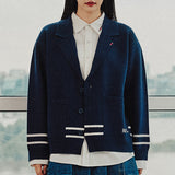 ノッチラペルニットブレザー / NOTCHED LAPEL KNIT BLAZER_NAVY