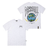 22ダウファースタンダードフィットTシャツ / 22 DAWNFALL STANDARD FIT T-SHIRTS WHITE MELANGE / BLACK