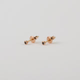 14K gold black melee diamond earring (6680524947574)