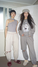 ハクオリエンタルスウェットシャツ / haku oriental sweat shirt [warm gray]