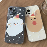 スノーマン_スノークリスマスフォーンケーススマホグリップセット_グリッター