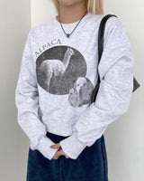 ネアポリスアルパカライブアクションプリントクロップスウェット/[MADE] Neapoli Alpaca Live-action Printing Crop Sweatshirt