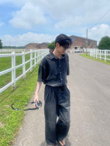 ディープオーシャンデニムセットアップパンツ