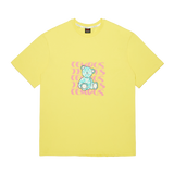 チェックドベアビッグロゴTシャツ / CHECKED BEAR BIG LOGO T-SHIRTS [YELLOW]