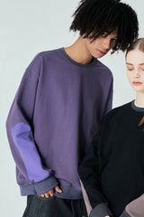 ノベルティエルボーカットスウェットシャツT61/Novelty Elbow-Cut Sweatshirt T61 Purple