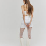 BOLD SLIP BACKLESS MINI ONEPIECE WHITE (6682529366134)