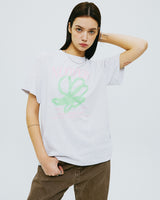 ペインティングフラワーTシャツ/PAINTING FLOWER TSHIRT-GREY