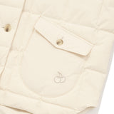 CHERRY BASIC QUILTING HOOD JACKET [CREAM]