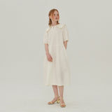 セーラーカラーロングドレス / SAILOR COLLAR LONG DRESS_WHITE