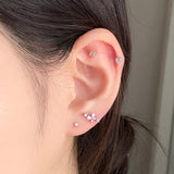 [5 set] pink butterfly piercing set