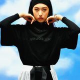 [UNISEX] Detachable Chain Terry T-Shirt (Black)