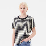 モノチェリーストライプTシャツ / MONO CHERRY STRIPE T-SHIRT [NAVY]