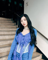 0008 [GIDLE, REDVELVET, KWONEUNBI Pick] ウォータードロップラインストーンチョーカー