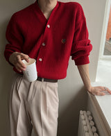 ロゴアトムシグネイチャーカーディガン/Logo atom signature cardigan (4 color)