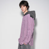 コーデュロイシャツ パーカー / corduroy shirt hoodie [purple]