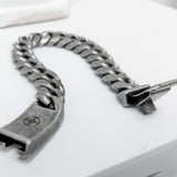 [BLESSEDBULLET]STEEL LINE CRUVE CHAIN BRACELET_ANTIQUE SILVER/ANTIQUE GOLD (6563026403446)