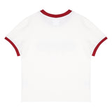 Happy two-tone crop T shirts [Red] (6535244284022)