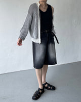 ユキシースルーニットジップアップ