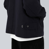 ステンカラーウールハーフコート/Balmacan Wool Half Coat