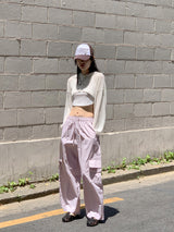 レイフシースルーフードボレロクロップ長袖Tシャツ / Rayf see-through hood bolero crop long-sleeved T-shirt