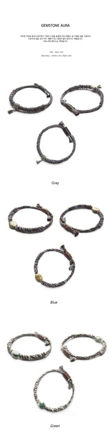 ジェムストーンオーラブレスレット/GEMSTONE AURA Bracelet (5color)