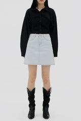 アイスライトブルーミニスカート/no.6176 Ice Light Blue Mini Skirt