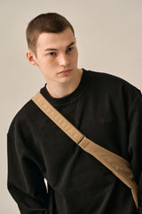 LETTERING LOGO BASIC SWEATSHIRT - BLACK
