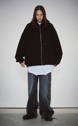  BLUR HEART CAPE SLEEVE T-SHIRTS_WHITE