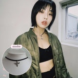 アンティークシルバーエンジェルチョーカーネックレス / Antique Silver Angel Choker Necklace (Street Women Fighter Aiki, Dreamcatcher Sua Choker)