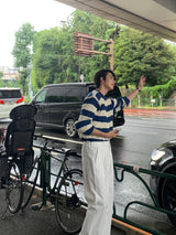 LMN Twisted Stripe Round Knitwear (3 colors)