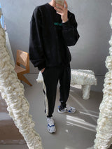 Never Track Line Wide Jogger Pants (2color) (6540506562678)