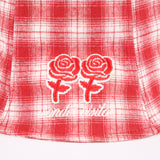 Twin rose check bucket [Red] (6535226622070)