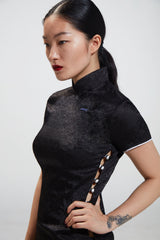 Exuiノットボタンサイドミニドレス / Euxi Knot Button-side Mini Dress (4546535358582)