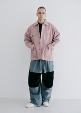 ロゴカラーコットンベーシックジャケット/BSR2223FWJK064 LOGO COLLAR COTTON BASIC JACKET INDYPINK