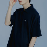 リーセントボタンニットポロ / RECENT BUTTON KNIT POLO_NAVY