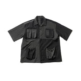 リップスタックポケットオーバーサイズドショートシャツ / LIPSTACK POCKET OVERSIZED SHORT SHIRTS (4552304558198)