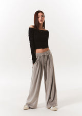 smooth off shoulder top - black
