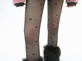 Ribbon see-through stockings
