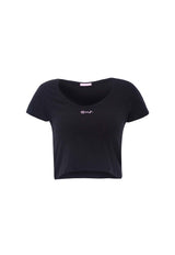 シャ ロゴクロップドTシャツ