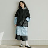 ラウンドハーフシャツ / unisex round half shirts jacket black