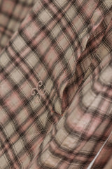 タータンチェックポケットシャツジャケット / TARTAN POCKET SHIRKET(SHIRTS JACKET)-LINEN PINK