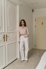Ballerina Crop Zip-Up - Dreamy Pink