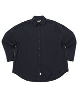 EARTH-COLOR PLEATS SHIRT (Deep Ocean) / アースカラープリーツシャツ